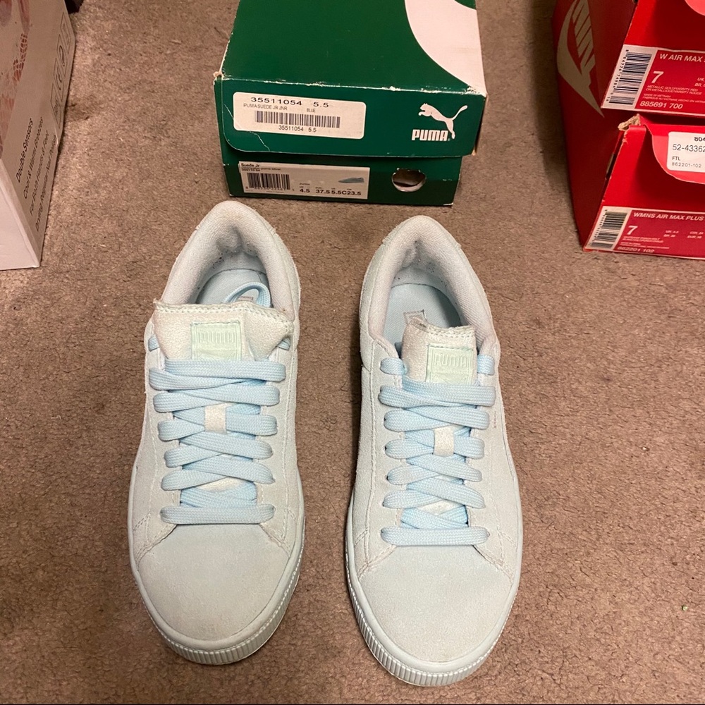 LIKE NEW! Puma Suede Clearwater Blue.